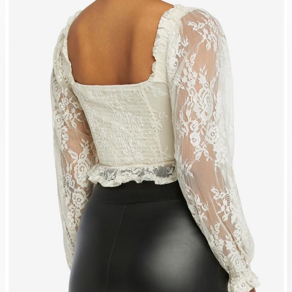 NWT Lace corset long sleeve top - Picture 5 of 5
